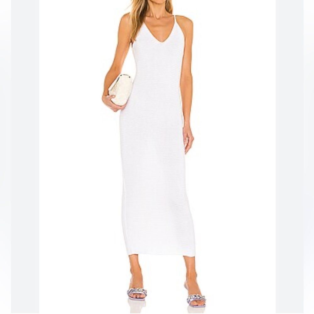 AFRM Jasper White Knit Midi Dress XS
